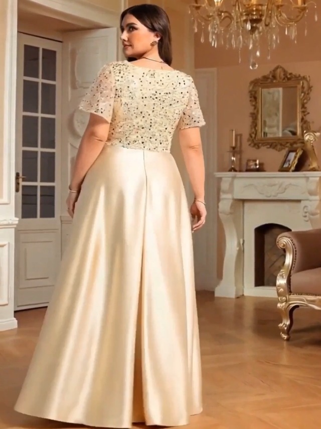mother of the bride gold dresses plus size Watch Formal Gown on Amazon Live TIGER MIST Cobi Maxi Tea Length Sleeve Style Size:58 Long or 58 Regular Jacket Buy Anarkali Gown Online