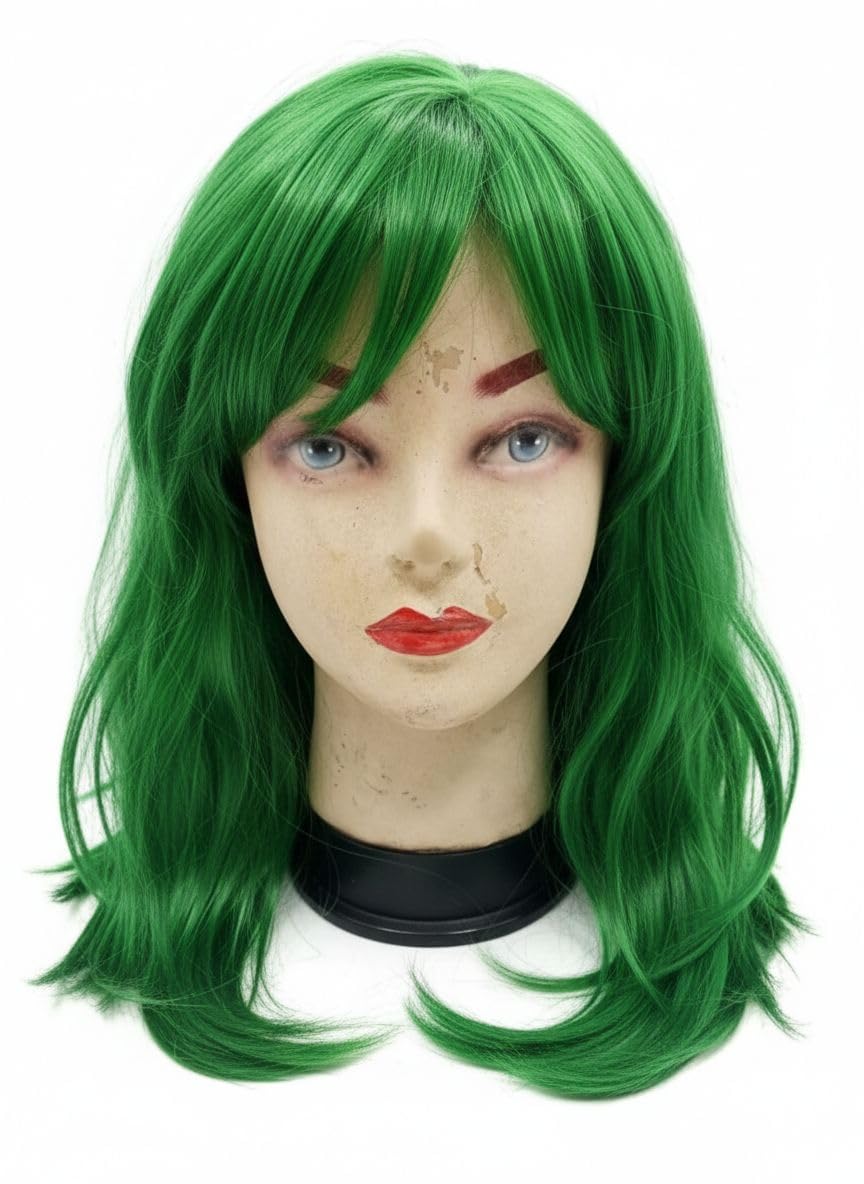 Brown Leaf Fancy Straight Long Hair Wig Perfect Costume Accessories For Cosplay Party And Daily Use Fancy Holi Hair Wig (Green)-image-19