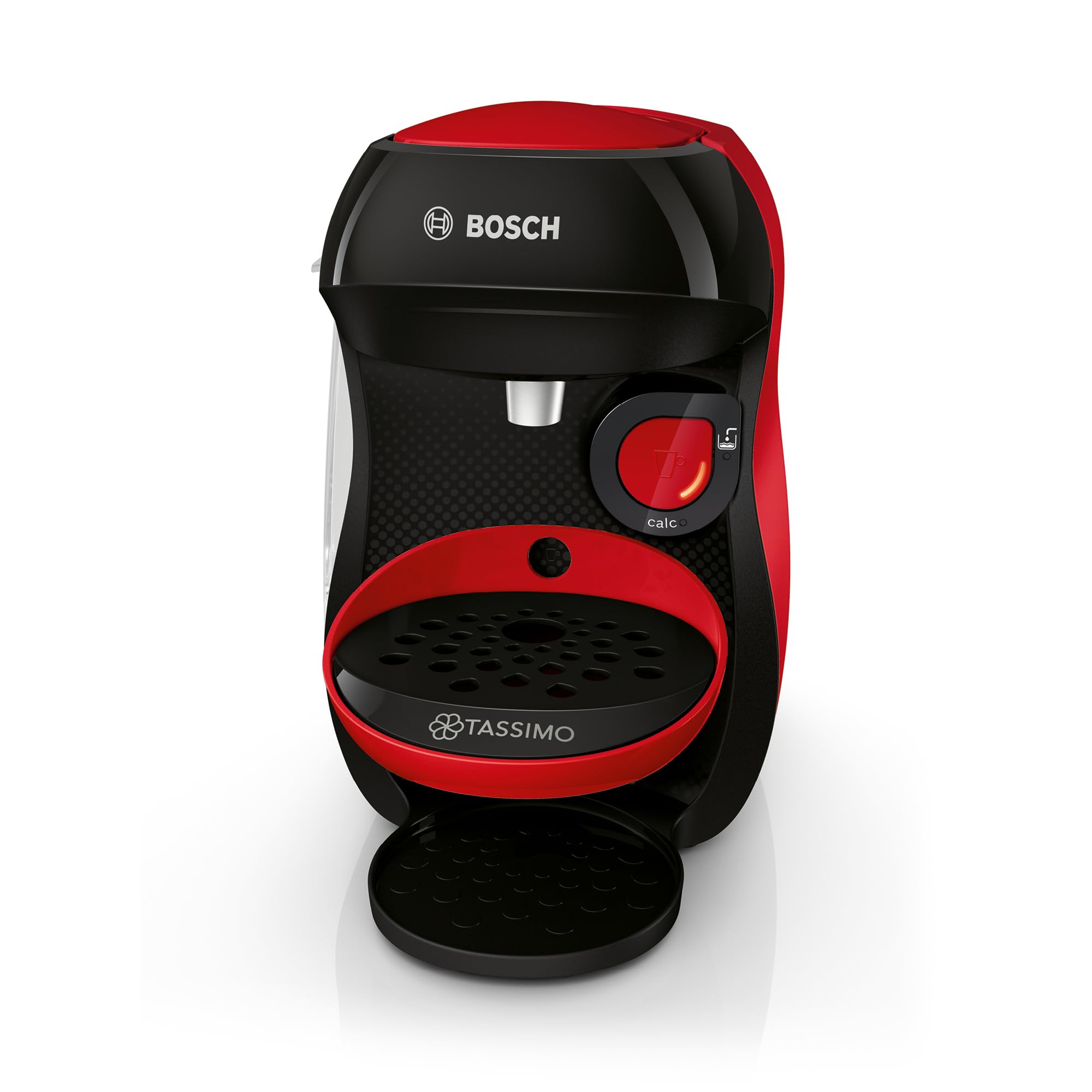 Bosch Machine à café multi-boissons Tassimo Happy friendly, TAS103E, plus de 70 boissons chaudes, OneTouch, cafétière à dosettes, Intellibrew, rouge