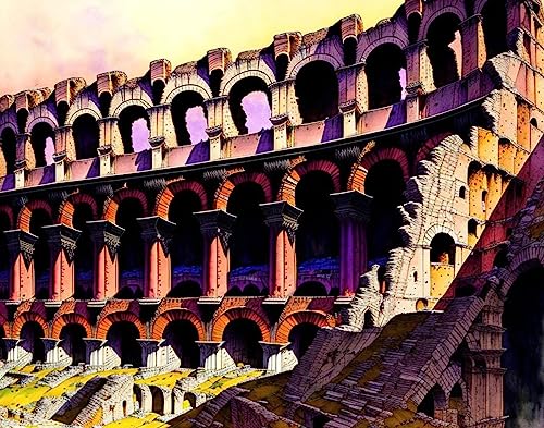 Affiches sur toile art mural Colisée romain poster retro deco salon grand format 58x90 cm