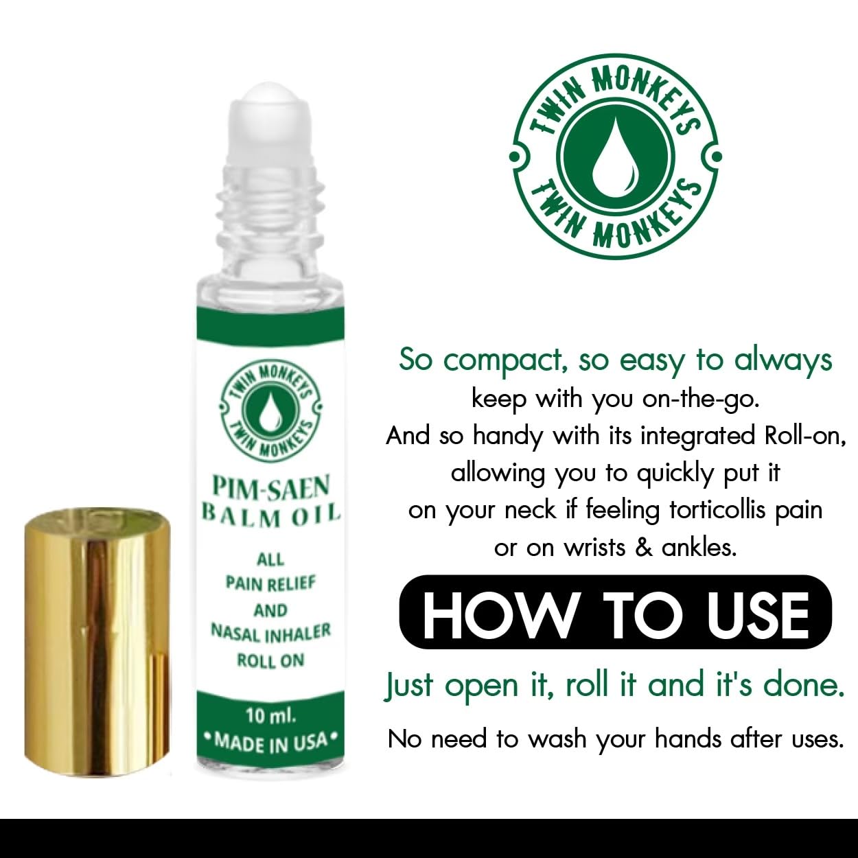Oil | Pure PIM-SAEN Balm Oil ROLL ON (Pack of 3)