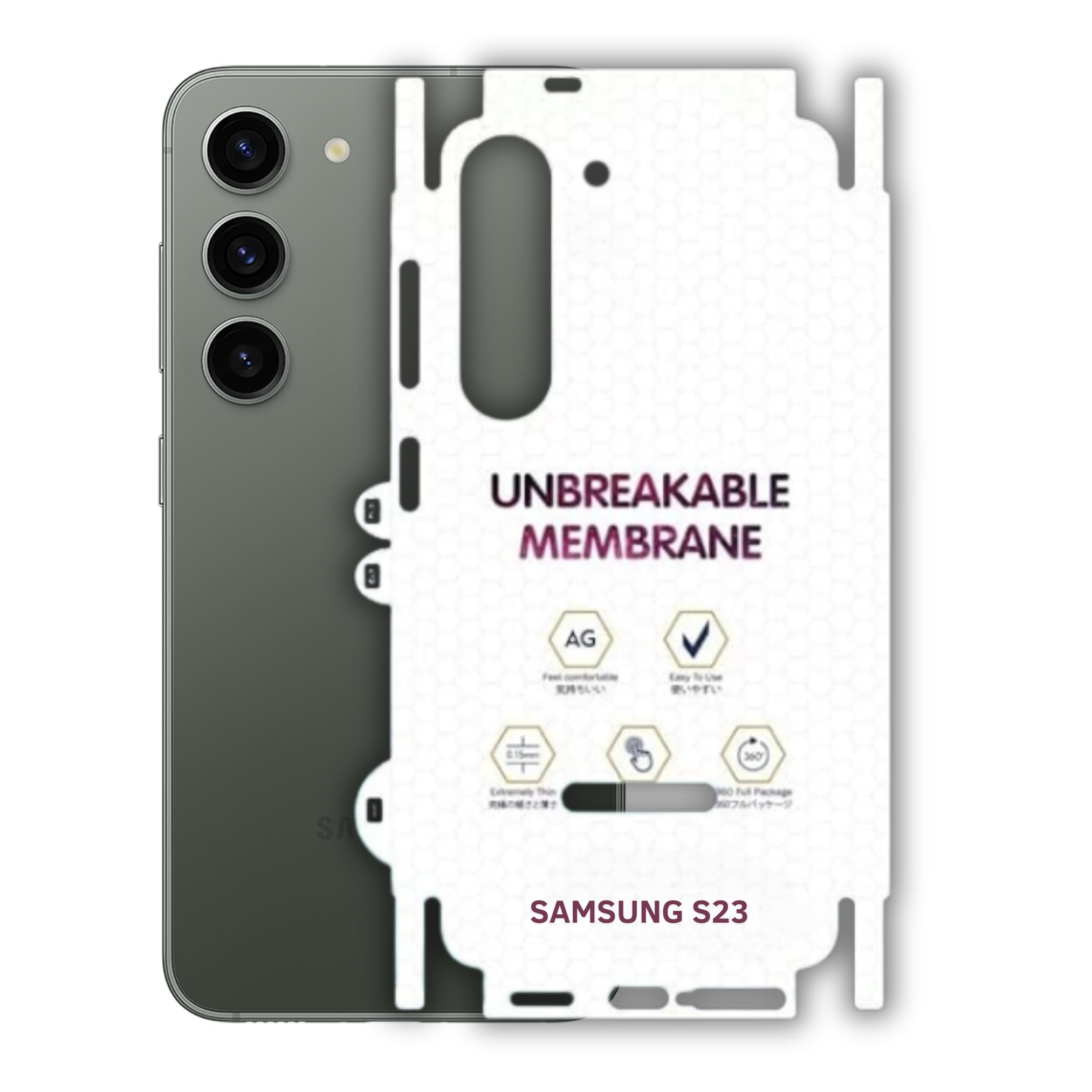 Matte Membrane for Samsung Galaxy S23, Durable Transparent Back Skin for Samsung Galaxy S23 – Scratch-Resistant, Precision Fit Membrane-image-23