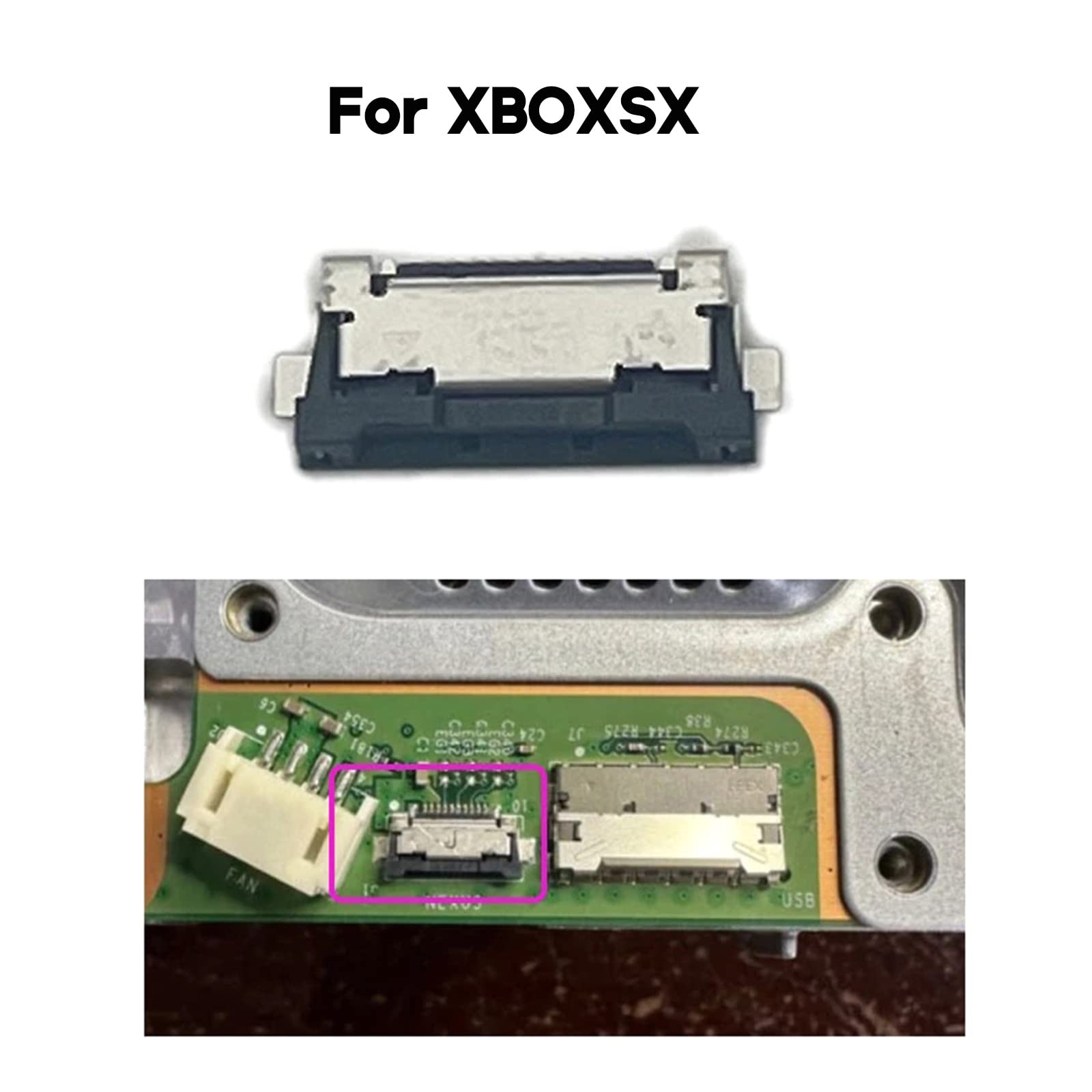 Lamala Câble Flexible Prise FPC Connecteur Plat Clip Prise À Bord pour Console Série X Carte Mère Éjection d'alimentation Adaptateur Console Jeu Vidéo Durable Accessoire