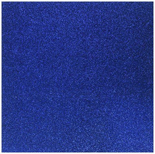 American Crafts Glitter Cardstock, 12 by 12-Inch, Marine (15 sheets per pack)