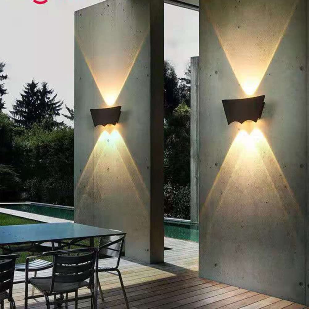 Zewnętrzne kinkiety LED wysokie i niskie IP65, wodoszczelne, aluminiowe oświetlenie ganku, nowoczesne oświetlenie zewnętrzne do ogrodu, patio, domu, drzwi wejściowych, 9 W