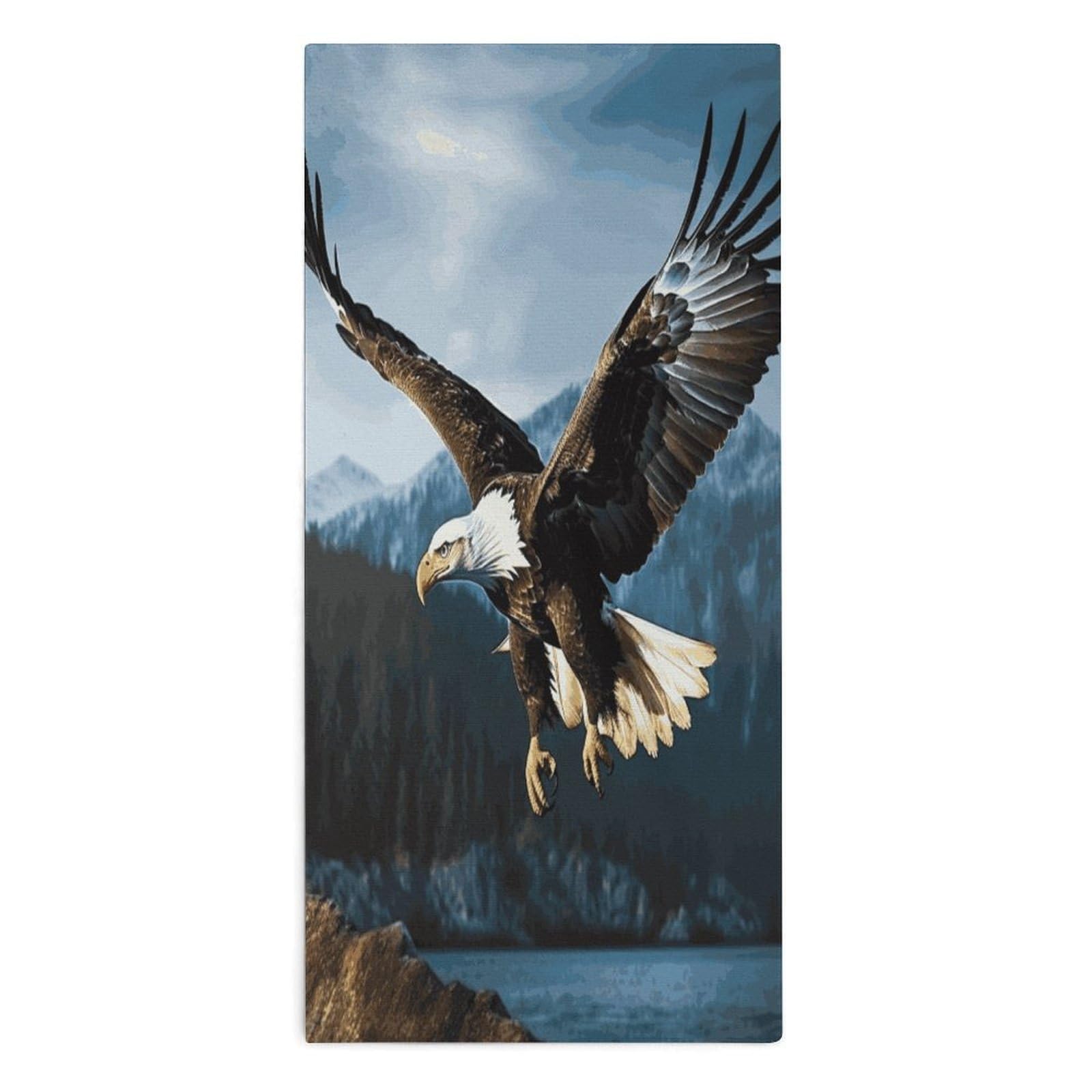 Fodpand Style Eagle At Hunting Microfiber Towels, Decorative Bath Towel Soft & Lightweight, Hand Towels Multipurpose Use For Bathroom, Pool, Gym, Spa, And Hotel Use