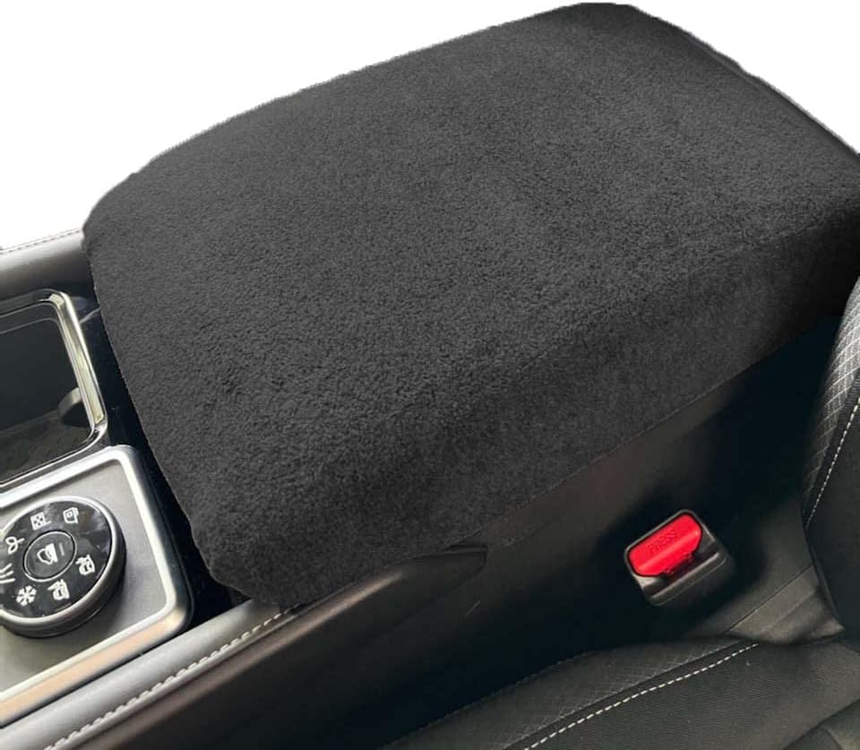 Car Console Covers Plus Made in USA Designed for Nissan Pathfinder 2022-2026 Fleece Auto Armrest Center Console Cover Protector Black