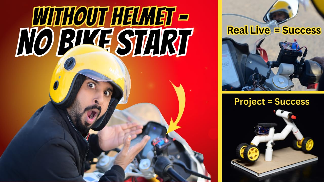 Accident prevention road safety project kit, Accident Prevention smart helmet project kit-image-6