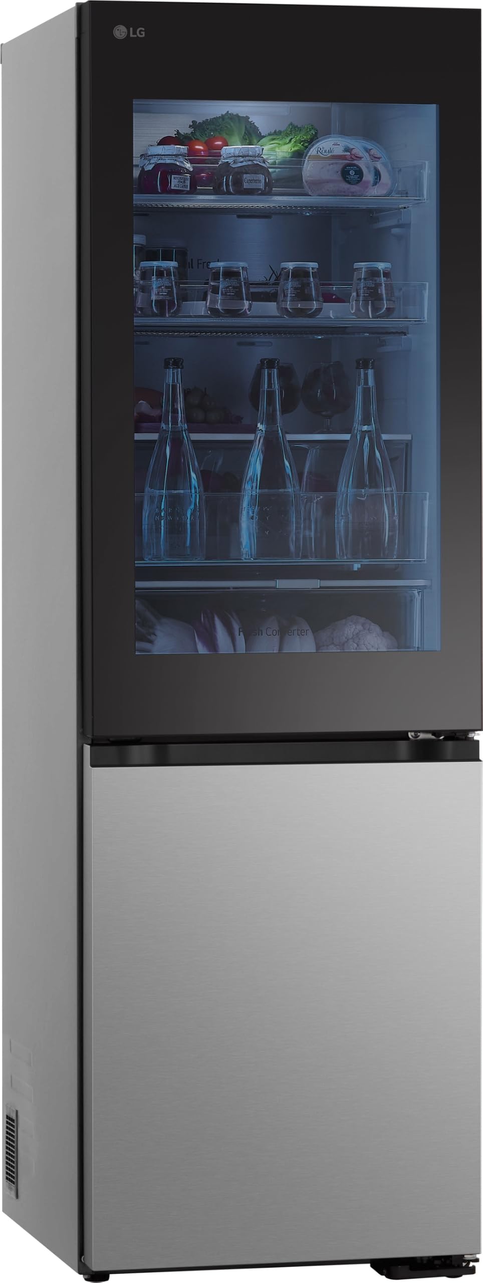 LG GBG5160CPY Kühl-/Gefrierkombination (349 L, Energieklasse C) mit InstaView, Smart Inverter Compressor, DoorCooling+, Food Cover, Silber