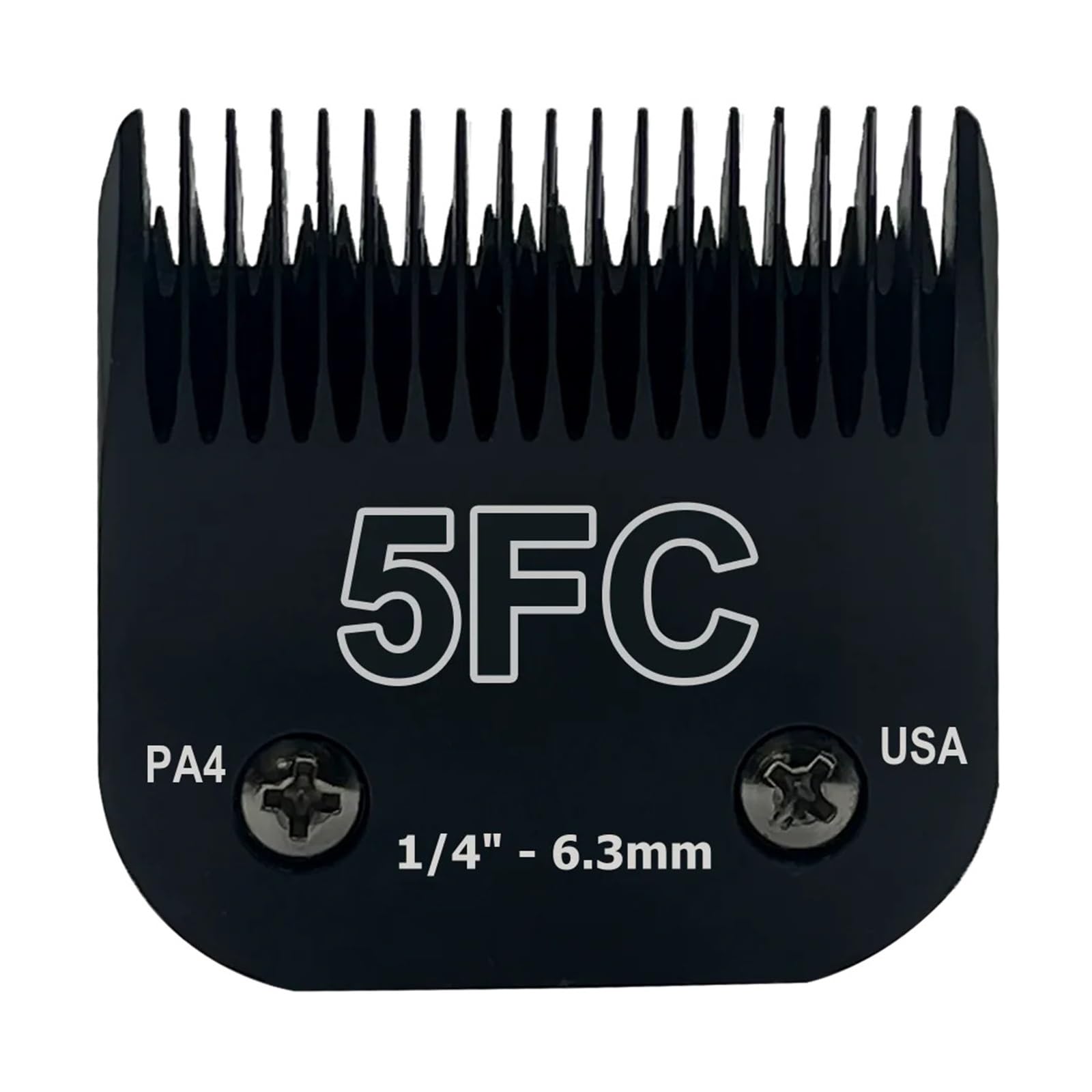 Zvvoedmr 5Fc-6.3Mm Black Detachable Pet Dog Grooming Clipper Stainless Steel Blades Set,Compatible With Andis,Oster A5,Compatible For Wahl， Km10 Series Clippers(5Fc-6.3Mm)