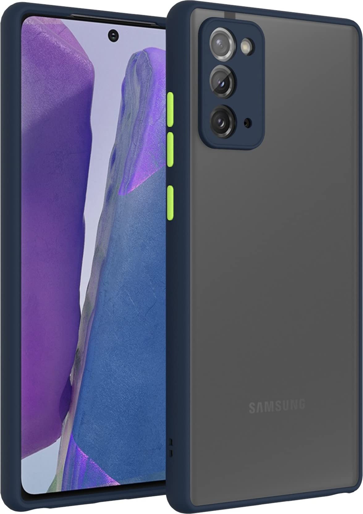 Glasgow Case Cover for Samsung Galaxy Note 20 Shockproof Back Case Cover (Camera Protection) - Blue (B097PQ6B1K) Amazon Price History, Amazon Price Tracker