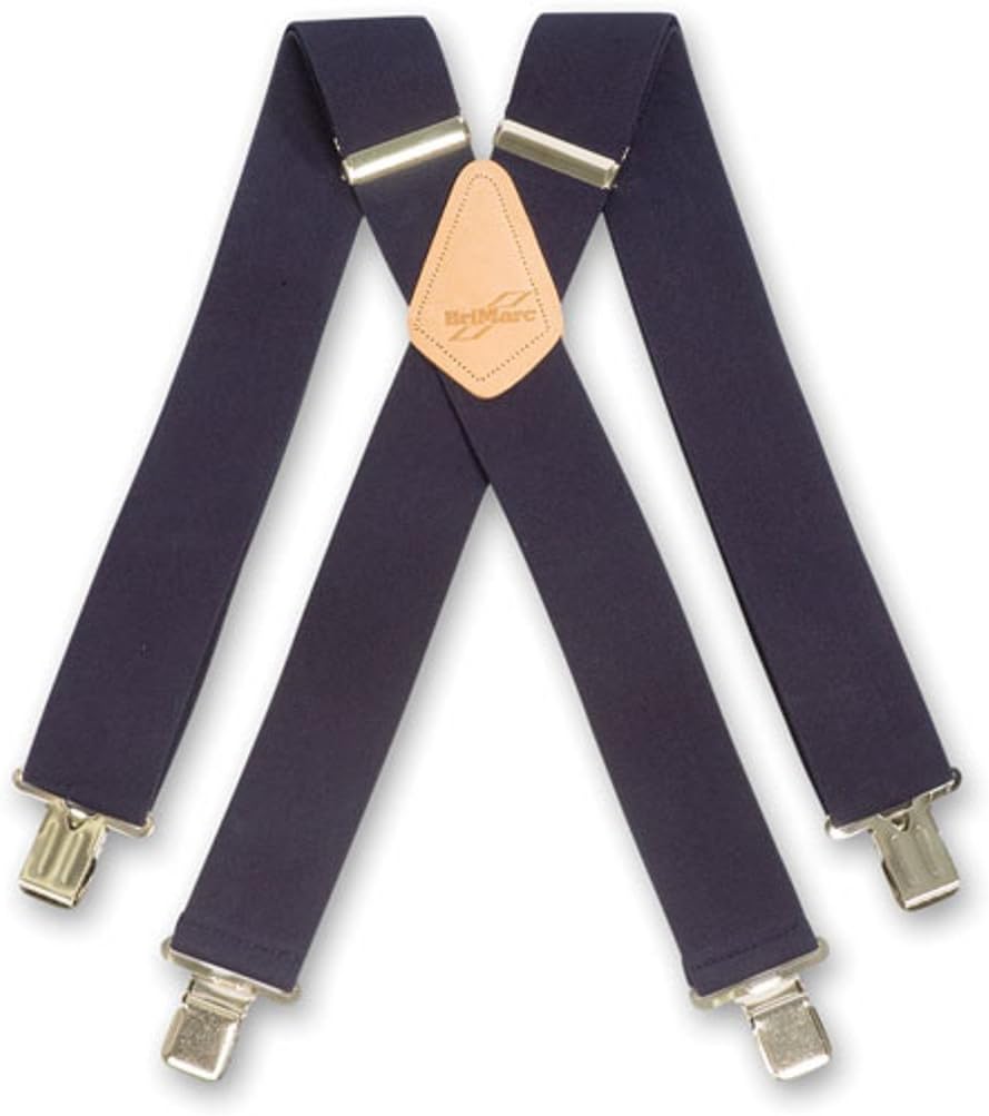 NAVY BLUE PLAIN MENS WORK/FASHION BRIMARC BRACES 2" 50MM WIDE BRIMARC
