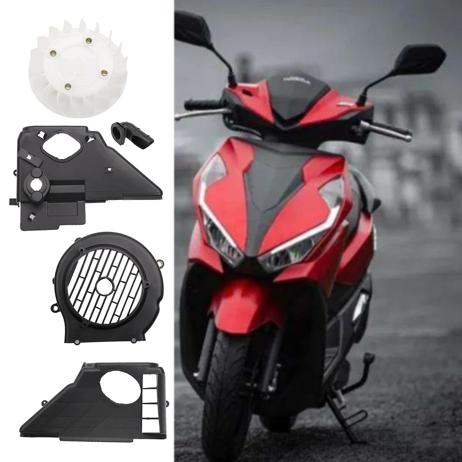 Juego de cubierta de refrigeración por aire con cubierta de ventilador para motor ATV Go Kart Scooter de 150 cc