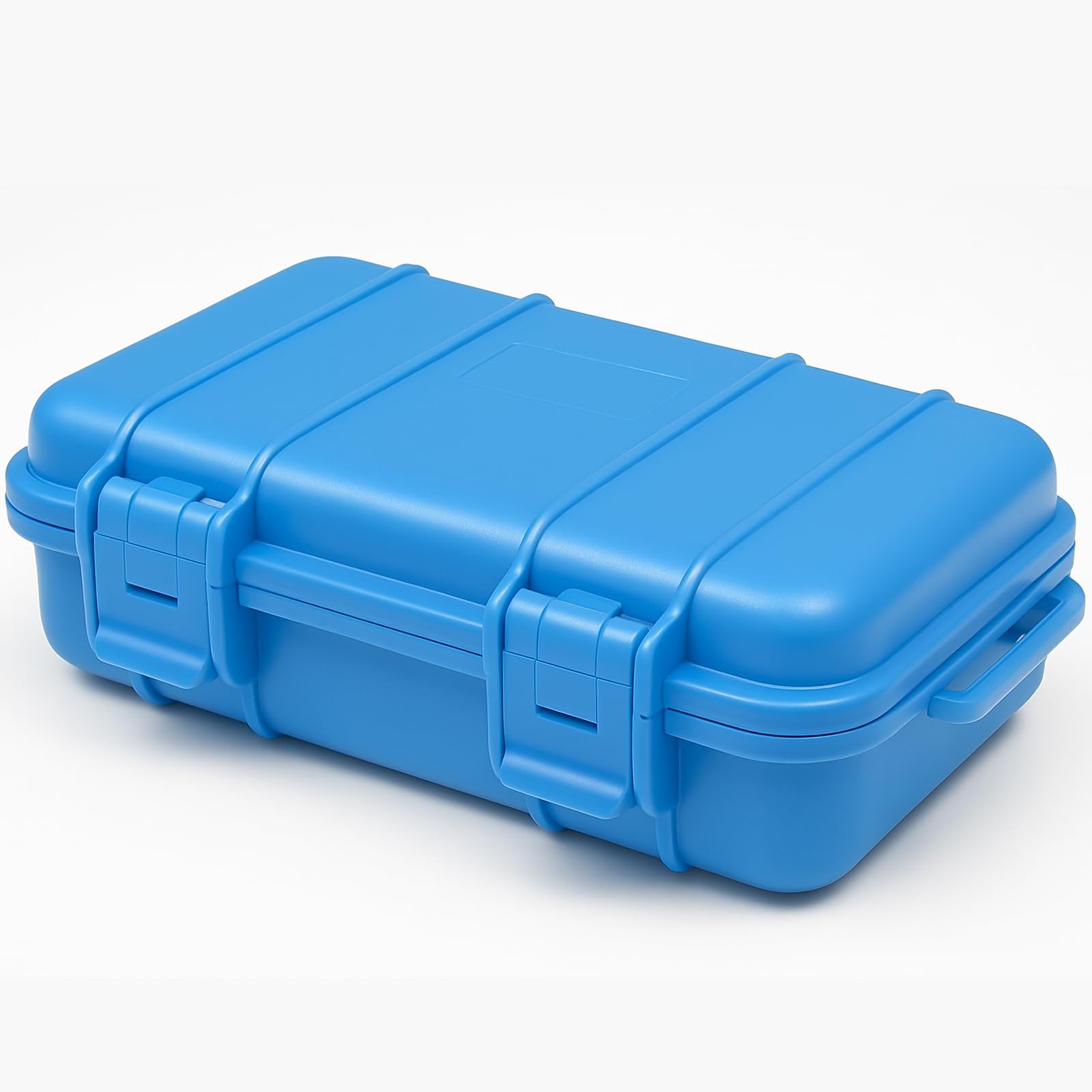 Water Proof Case, Dry Storage Box, Shockproof Waterproof Box with 2 U‑Shape Buckle, Plastic Storage Container for Cameras, Phones, Camping, Fishing, Hiking(small-Blue)