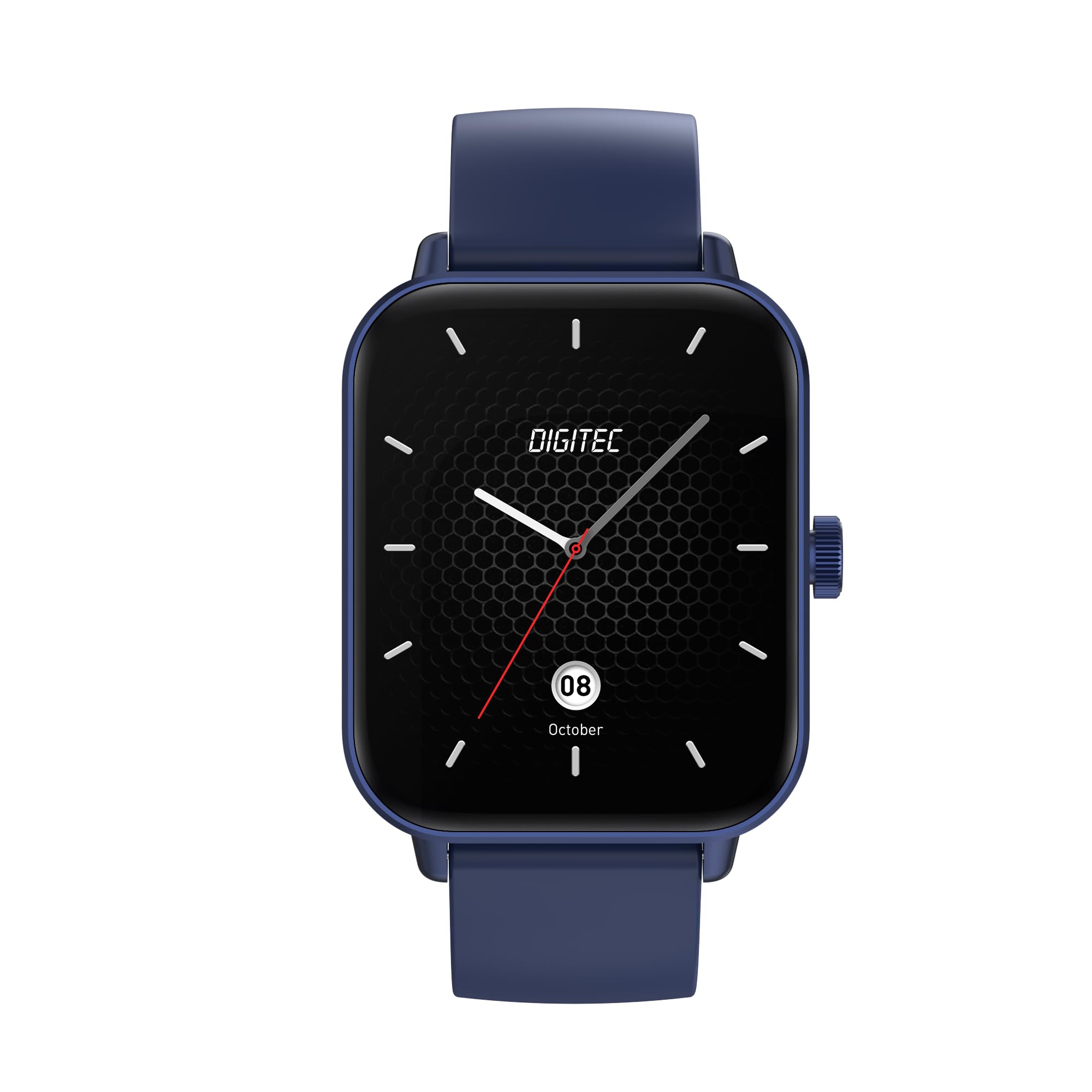 Digitec Montre connectée Square Bleue avec Bracelet en Silicone Bleu, Homme Femme, Suivi activité et Sommeil