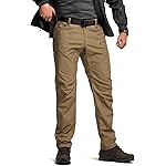 CQR Men\'s Flex Stretch Tactical Pants, Water Resistant Ripstop Cargo Pants, Lightweight EDC Outdoor Work Hiking Pants, Sneak Cougar, 38W x 32L