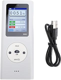 Fafeicy Portable Gauss Meter, Digital Magnet Field Strength Tester 200 2500mT 2000 25000Gs with Automatic Range Switching Backlit Display, for Permanent Magnet Surface Field Measurement