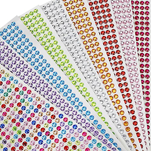 9 Pièces Strass Acrylique, Strass Autocollant, Strass a Coller, Strass Autocollant Decoration, Pour La Décoration De Bricolage, Les Cadres Photo, l'Artisanat Cover