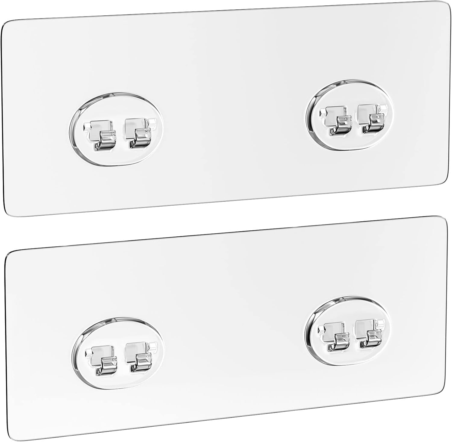 OMAIRA Adhesive 2 Pack for Shower Caddy Strong Adhesive Strip with 2 Hooks for Shower Organizer Bearing 40