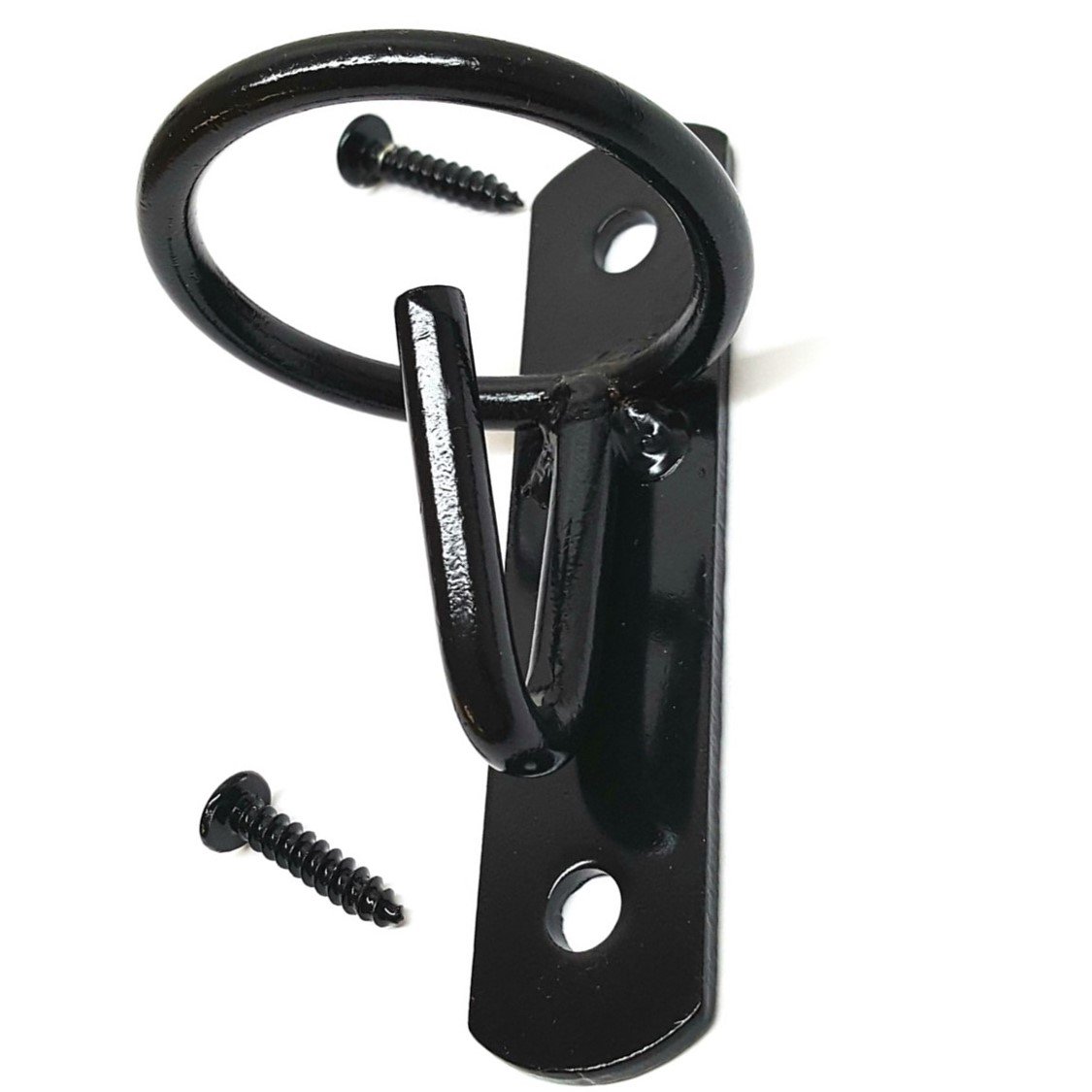 Hill SaddleryWall Mount Bucket Hook-Bucket-Hanger (Black) - Barn/Stable Water Bucket Hook/Hanger - Equestrian Bucket Hook