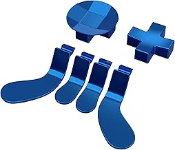 Metal D-Pads and Paddles for Xbox Elite Controller Series 1 & Series 2, Stainless Steel Elite Controller Replacement Parts, Elite Series 2 Controller Accessories (Blue)