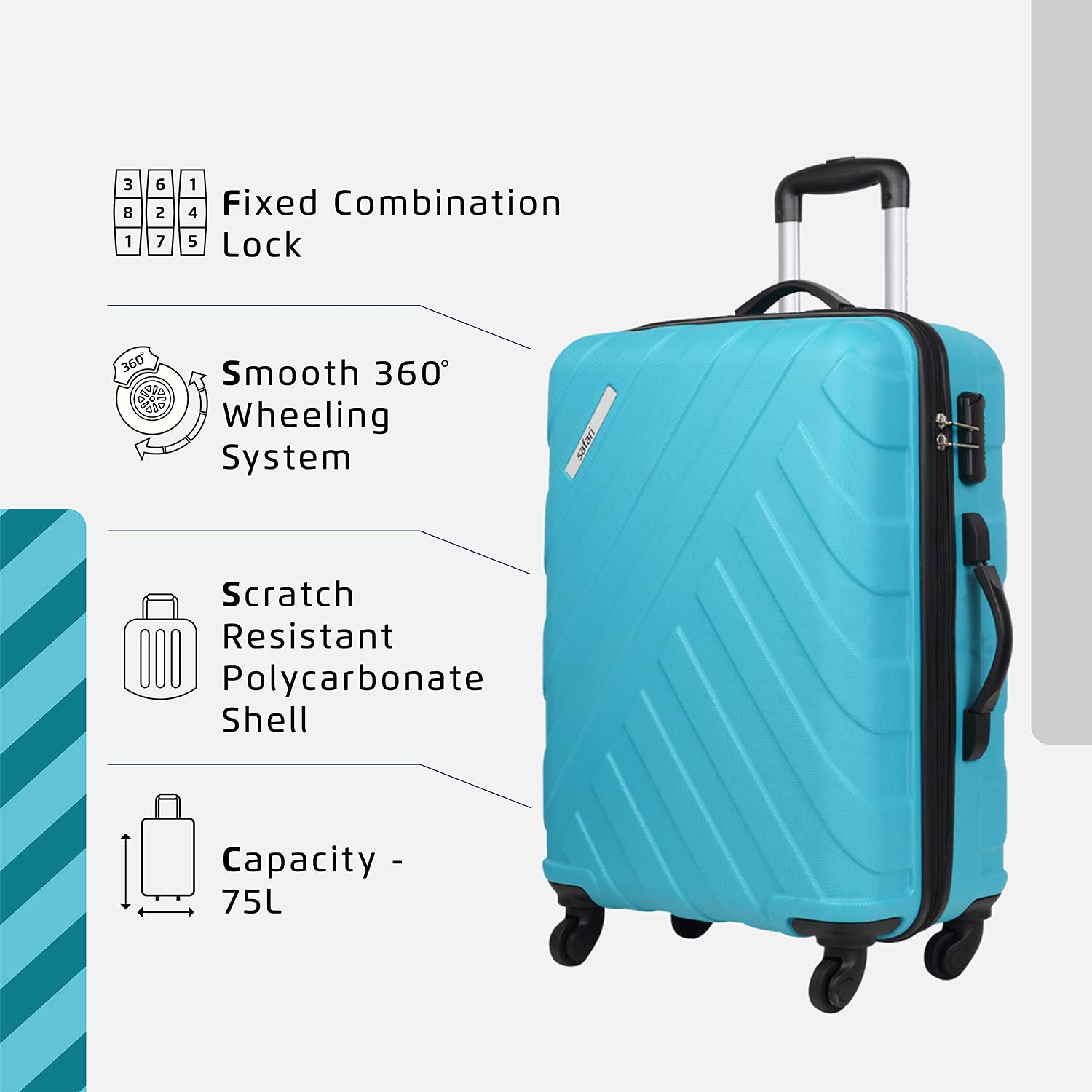 safari ray polycarbonate 77 cms