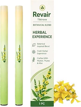 Revair Mullein Purifier Inhaler for Lungs, Professional Revair Mullein Inhaler with Natural Mullein Leaf Extract - for Lung Cleansing and Respiratory Comfort 2PCS