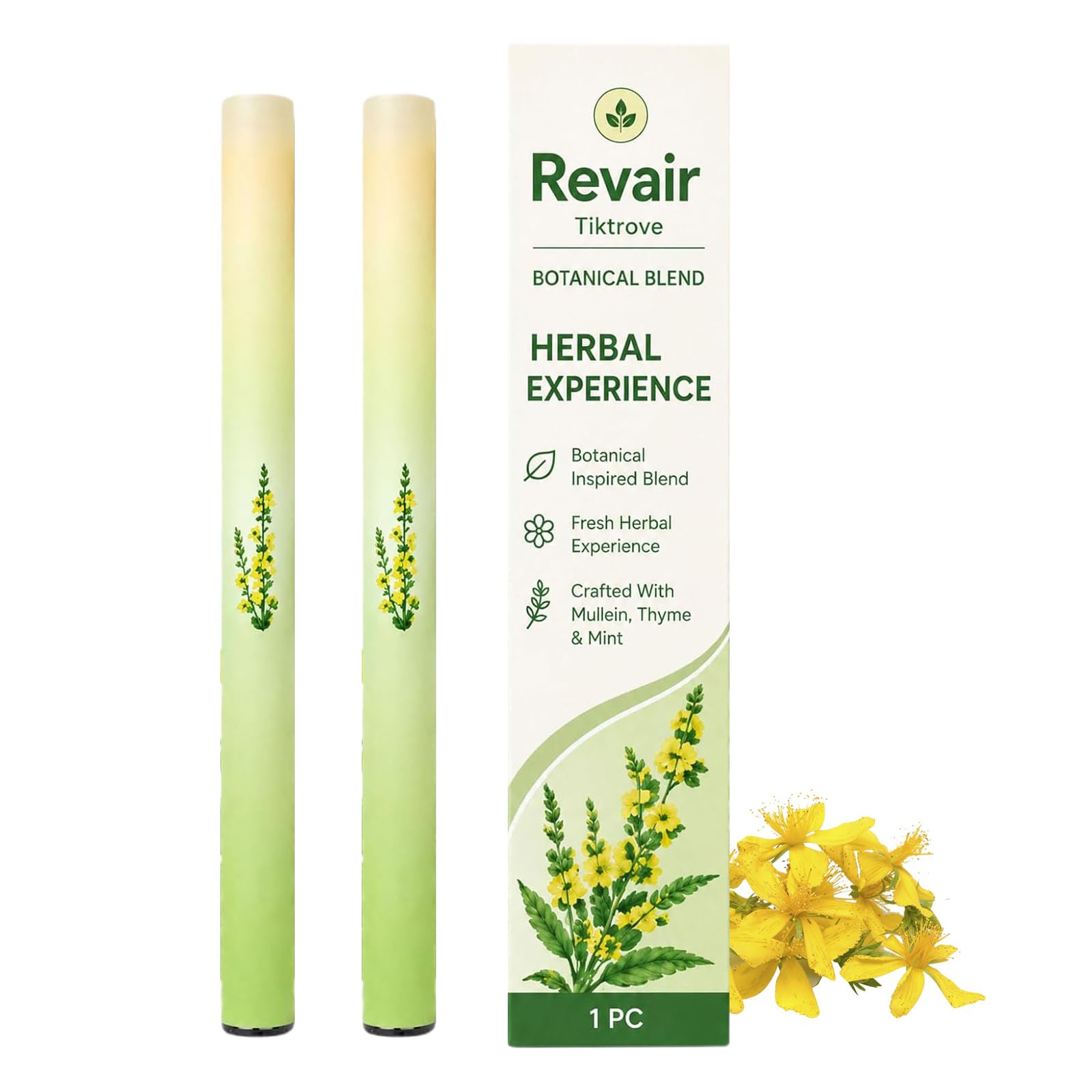 Revair Mullein Purifier Inhaler for Lungs, Professional Revair Mullein Inhaler with Natural Mullein Leaf Extract - for Lung Cleansing and Respiratory Comfort (2PCS)