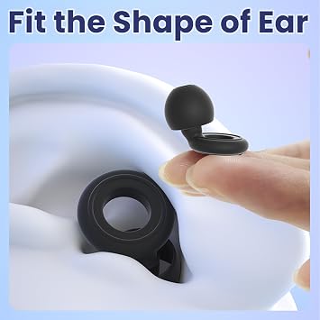 Loop Earplugs, Reusable Noise-Reducing Earplugs 28dB Noise Reduction Silicone Ear Plugs with 2 Extra Sizes Ear Tips for Sleep in Bedrooms, Travel, Offices & Public Places