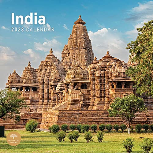 2023 India Wall Calendar by Bright Day, 12x12 Inch, Beautiful Scenic Asia Travel Destination Photography