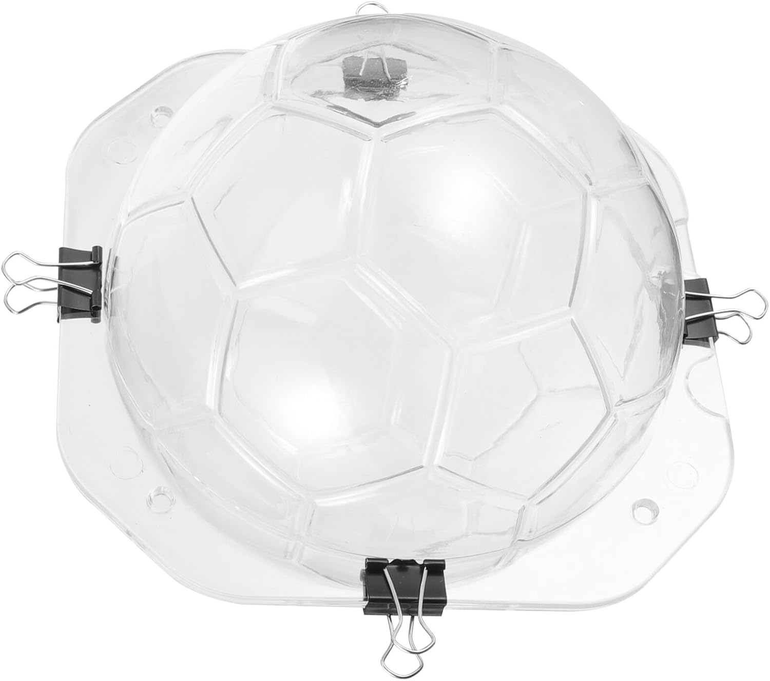 Cabilock 3d Football Chocolate Mold Nonstick Plastic Candy Making Mold with Magnet for Jelly and Cake Decorating Baking Supplies