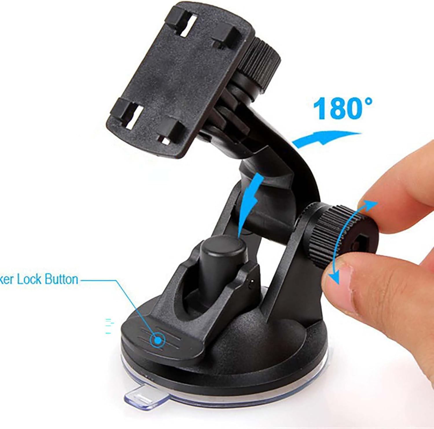 2PCS Backup Camera Monitor Mount (4.3/5 inch)，Reverse Camera Monitor Mount with Strong Suction Cups,Car Play Screen Windshield Suction Cup Mount,Rear View Camera Display Holder image 5