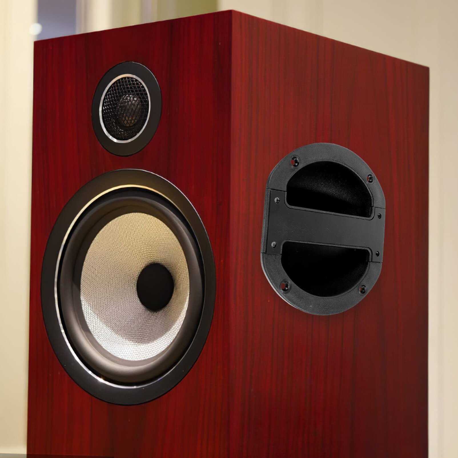 ERINGOGO Recessed Handle Speaker Attachment for Cabinets Flush Mount Audio Speaker Accessory Easy to Install Speaker Handle