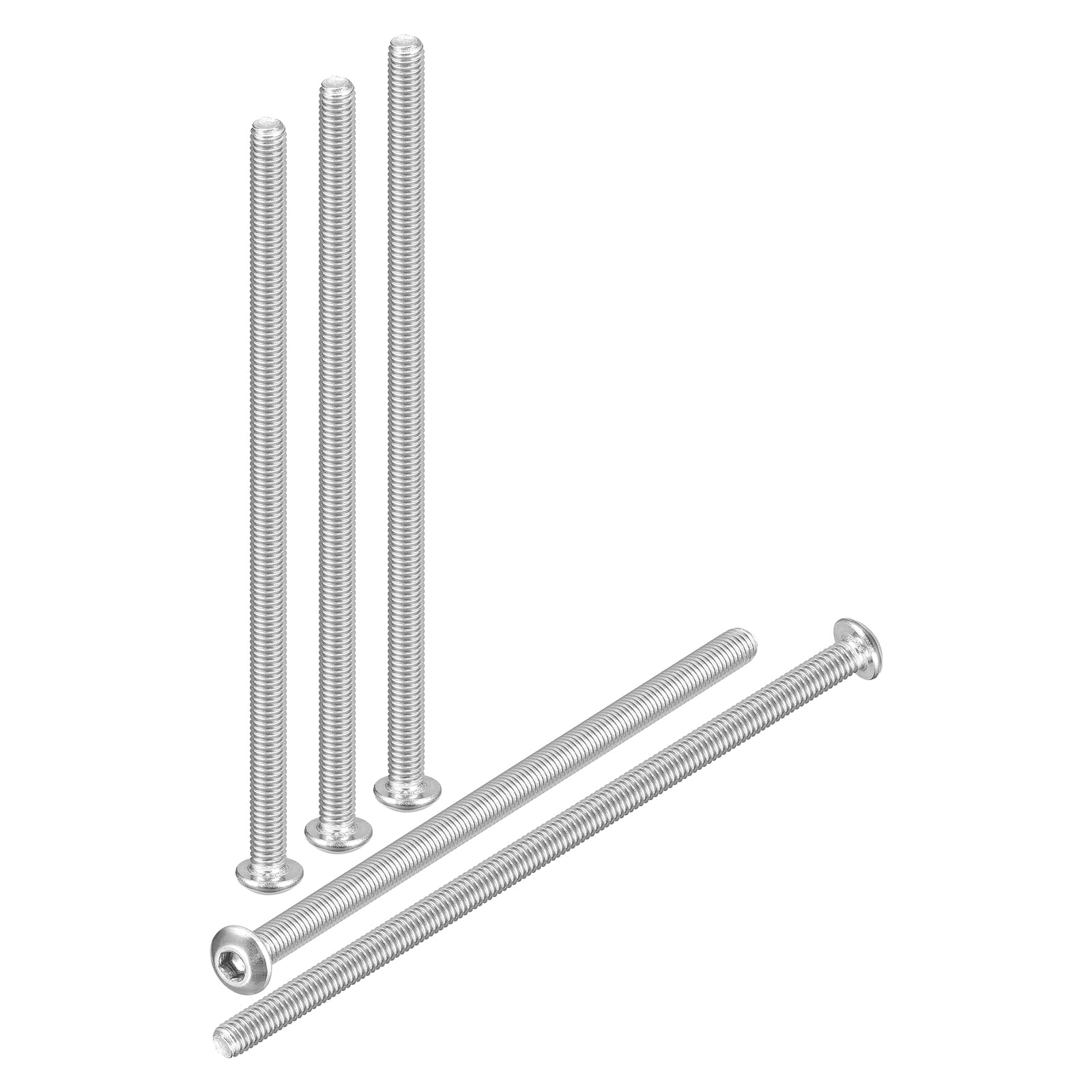 DTGN M3-0.5x65mm Button Head Socket Cap Screws - 20Pack - Good for Road Bicycle, Mountain Bike, Auto, Motorcycle - 304 Stainless Steel Whitewashed - Hex Socket Drive Fasteners โ image 1