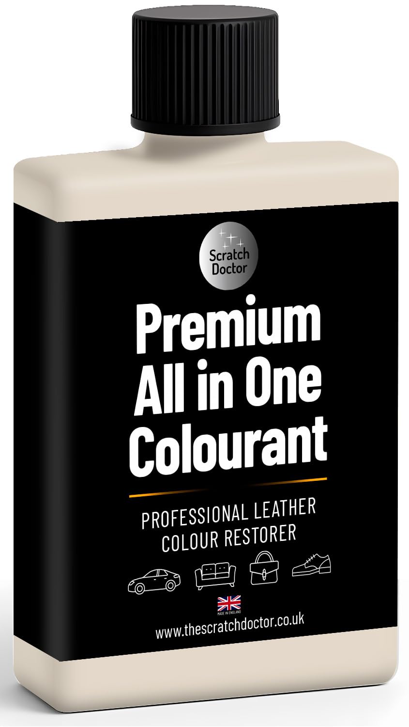 Scratch Doctor All in One Leather Colourant Self Seal Leather Dye Repair Paint for Furniture, Sofas, Car Seats (Cream, 250ml) — view 47