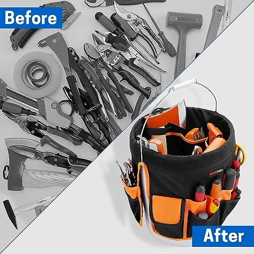 WISEPRO Bucket Tool Organizer, Bucket Organizer with 30 Pocket, Tool Organizer for 5 Gallon Bucket, Storage Bag for Bucket(Bucket not Included) - Thumbnail 5