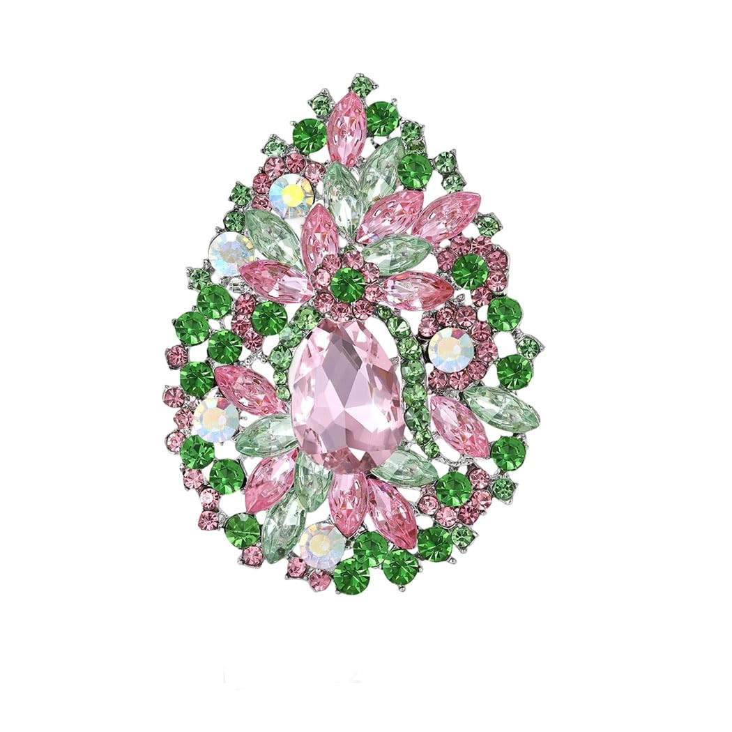 KKXXYQFC Luxuriöse Strass-Brosche, Unisex, große Glasnadeln, Halskette, Büro, Party, Hochzeit, Schmuckzubehör