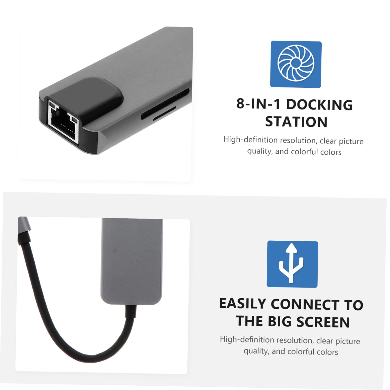 ABOOFAN 3pezzi Docking Station Usb c Compatta Adattatore Per Laptop e Smartphone Design Leggero e Portatile Supporto Ethernet e Ricarica Pd