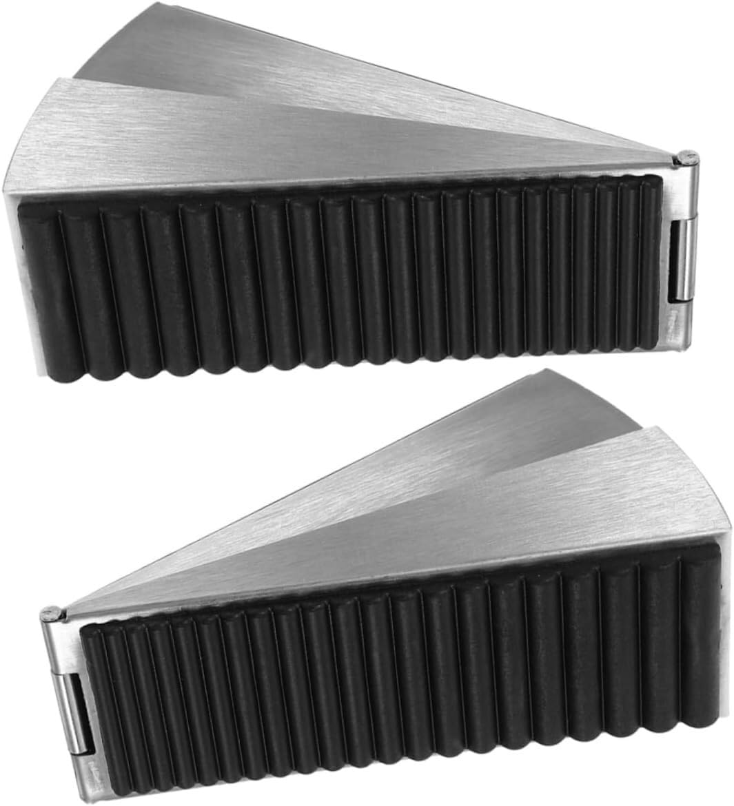 2pcs Adjustable Door Wedge Stopper Rubber Door Stopper for Bottom of Secure Easy Installation