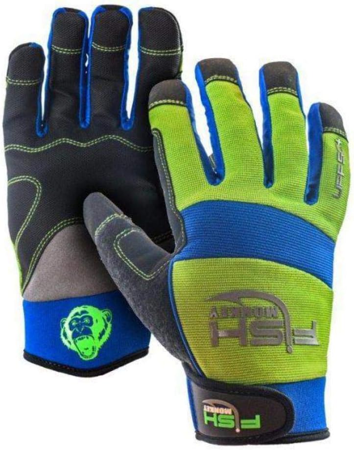 Fish Monkey Easy Work Waterman Glove, Neon Green/Royal
