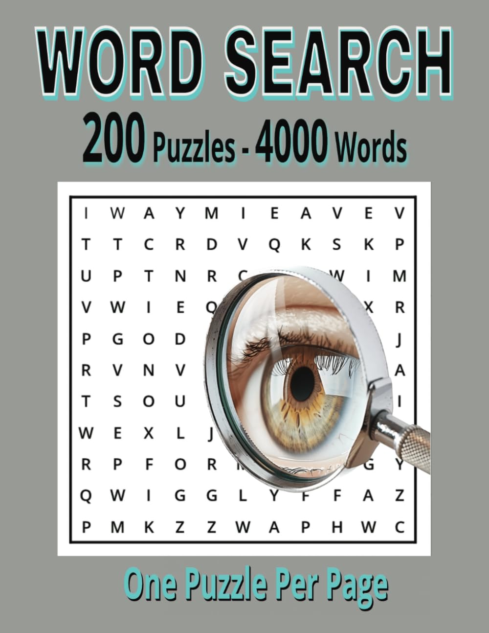 Word Search 200 Puzzles 4000 Words, One puzzle per page