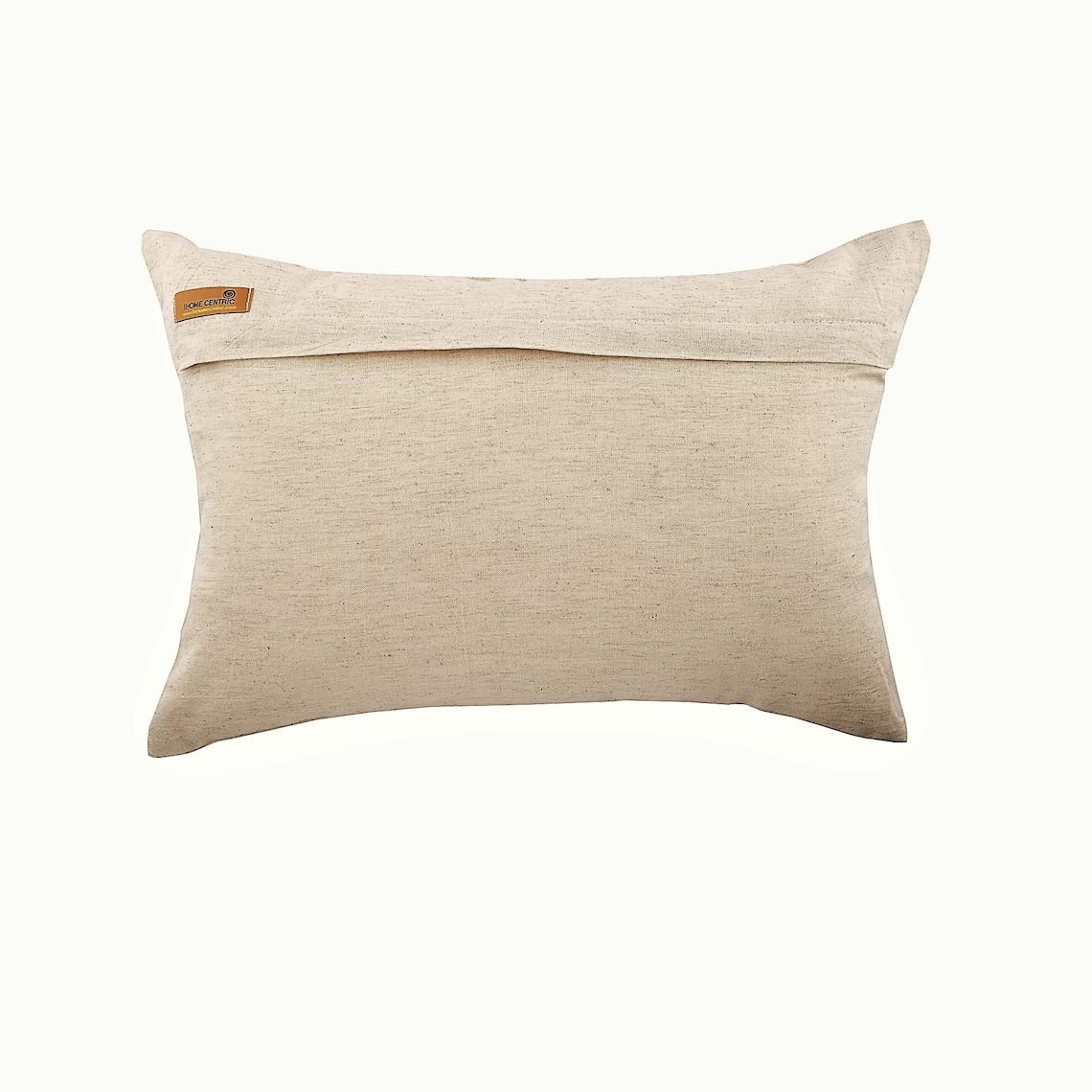 The HomeCentric Funda de Almohada Decorativa Beige Perla Bordada Lino Paquete de 2, 30x40 cm Beige, Funda de cojin Hecha a Mano Lino - Sea of Pearls