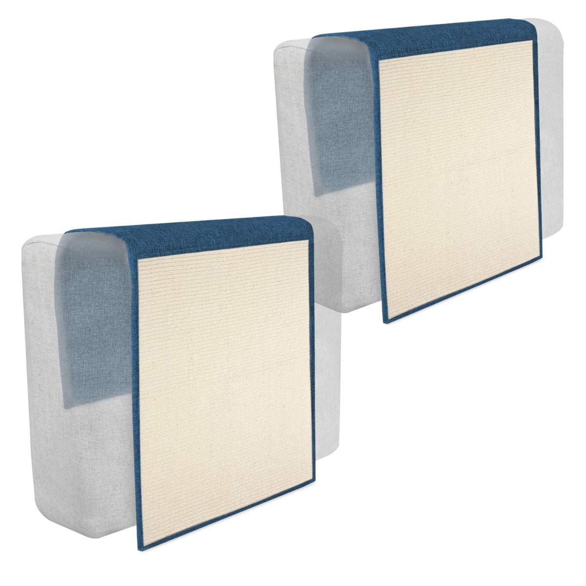 Navaris 2X Tappeto Tiragraffi per Gatti - Tappetino Tiragraffi per Gatti Grandi Cani - Tappeto Tira Graffi in Sisal 130x45cm Protezione Divano Mobili