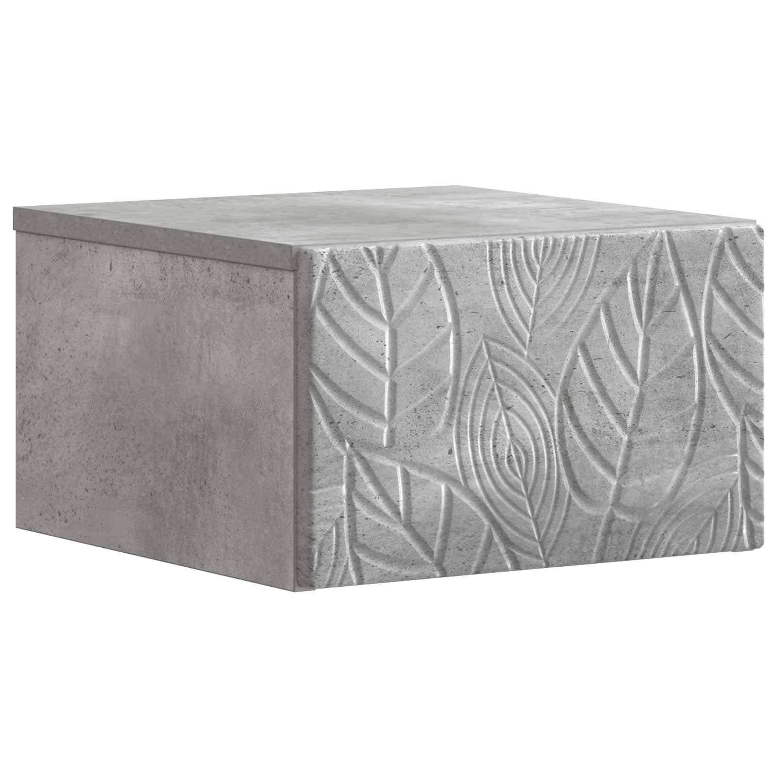 Genérico Mesa auxiliar de pared, 34,5 x 33 x 20 cm, color gris | Con cajón de madera de ingeniería, montaje en pared, para sala de estar o dormitorio, fácil mantenimiento