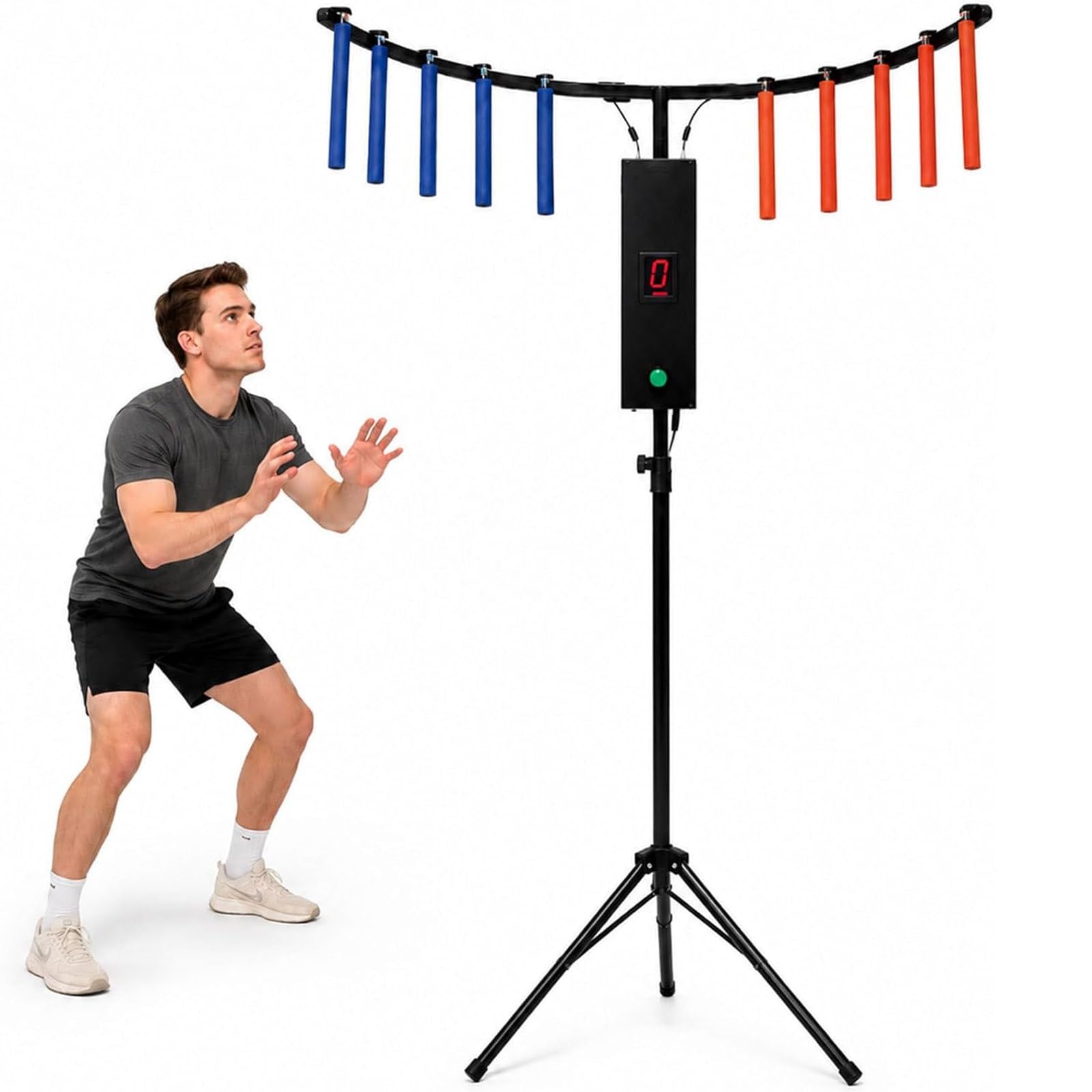Macchina Catch Stick, Gioco Arcade Di Riflessi Con Velocità Regolabile | Luci LED, Musica e Telecomando per Feste, Sale Giochi, Eventi e Competizioni Amichevoli(Black)