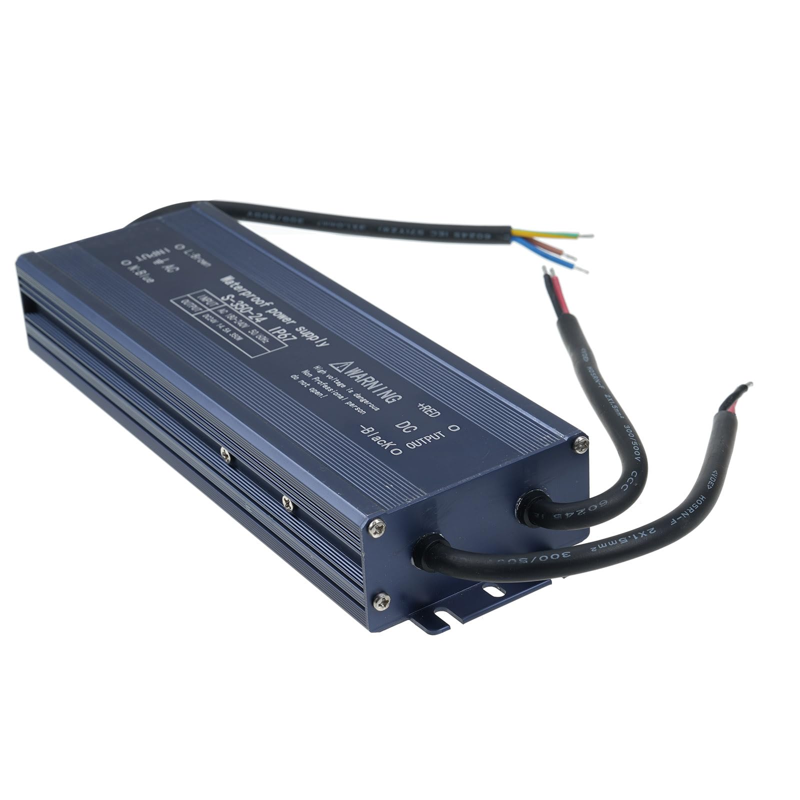 Qcwwy Driver LED 24V 120W, Alimentatore Impermeabile per Strisce LED e Illuminazione di Insegne, Trasformatore IP67 con Uscita 150W per Uso Esterno (350W)