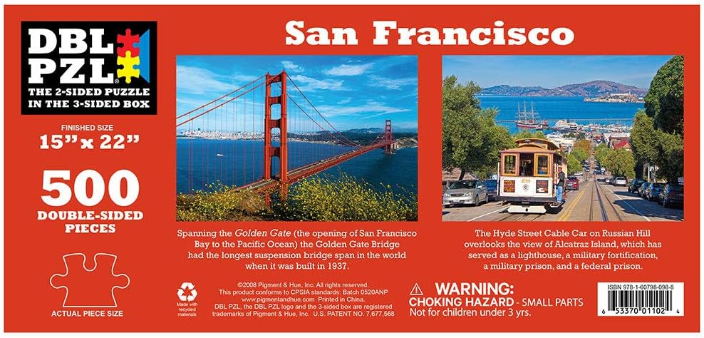 San Francisco DBL PZL 500 pc Double-Sided Jigsaw Puzzle