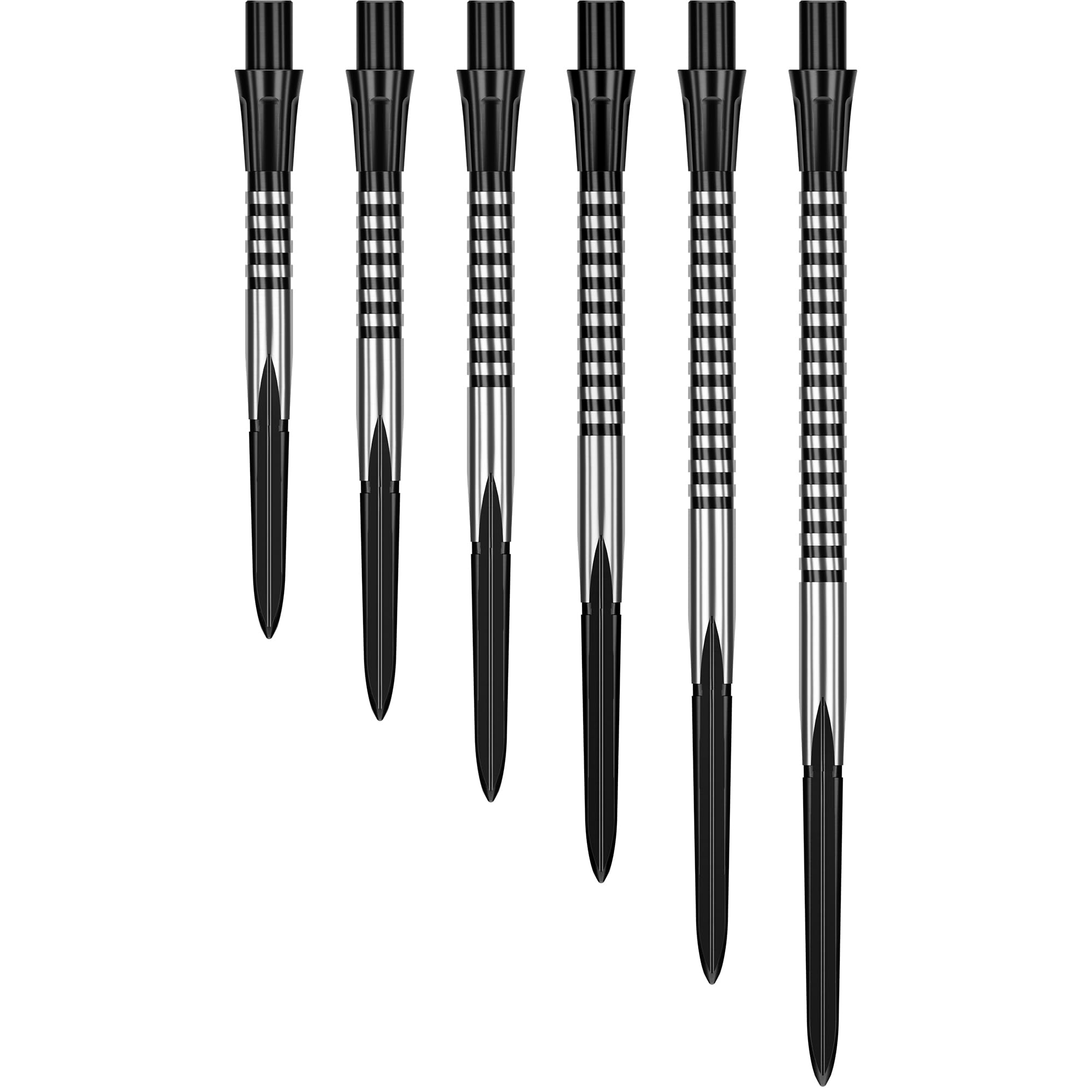 Caliburn EVO Dual Quadflute Steel Tip Dart Points - 28mm/50mm 2 Colours. (Black, 32mm)