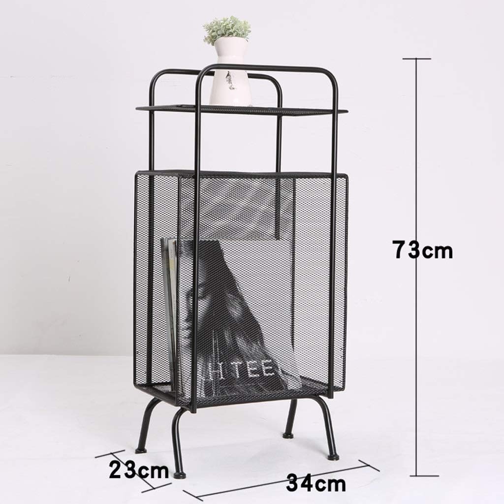 Decorative Metal Wire Magazine Holder, Organizer, Books, Newspapers, Tablets, Laptops in Bathroom, Family Room, Office(E)