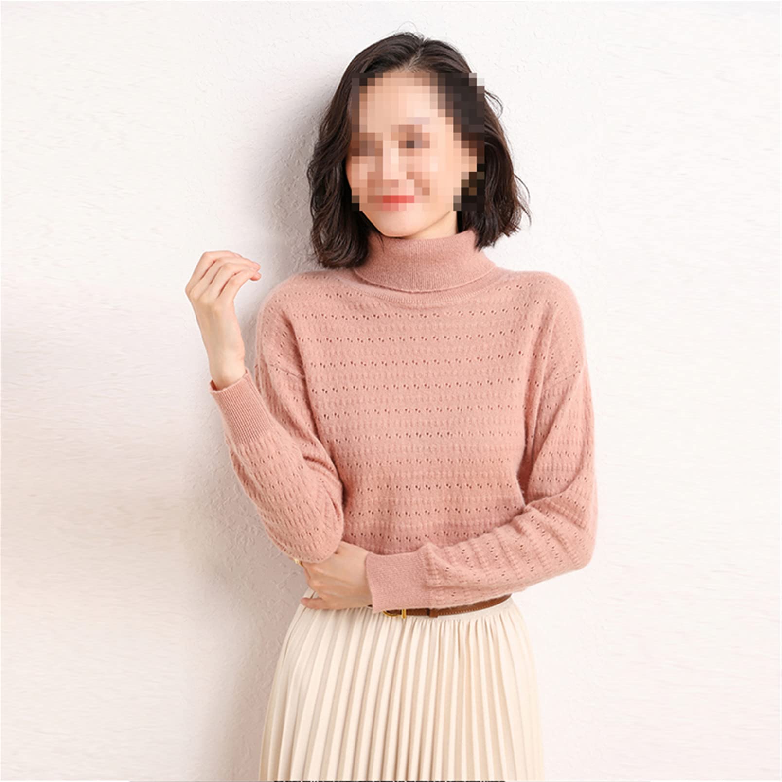 Maglione lavorato a maglia di lana delle donne scava fuori il pullover solido del tricot delle signore